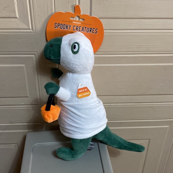 - Fringe Dinosaur Dog Toy With Squeaker. - Picture 2 of 5